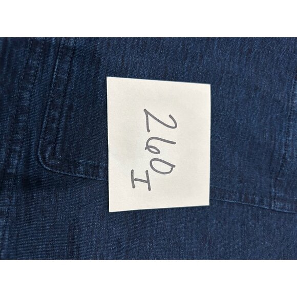 Express NEW Mens Blue Button Up Denim Shirt Pockets Shacket Sz XL - Picture 8 of 8